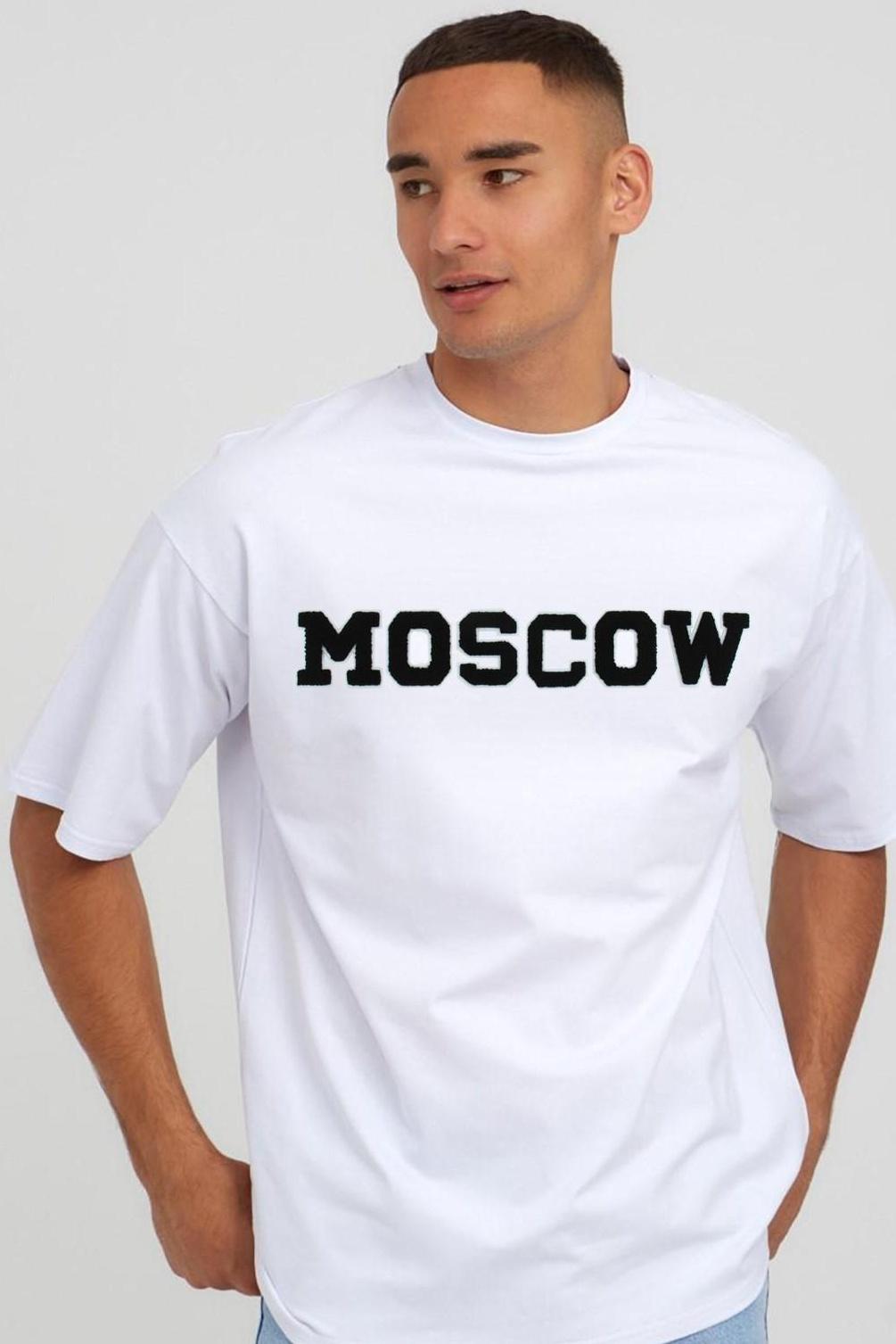 Термоаппликация «MOSCOW», 8 × 6 см - размер буквы, цвет белый