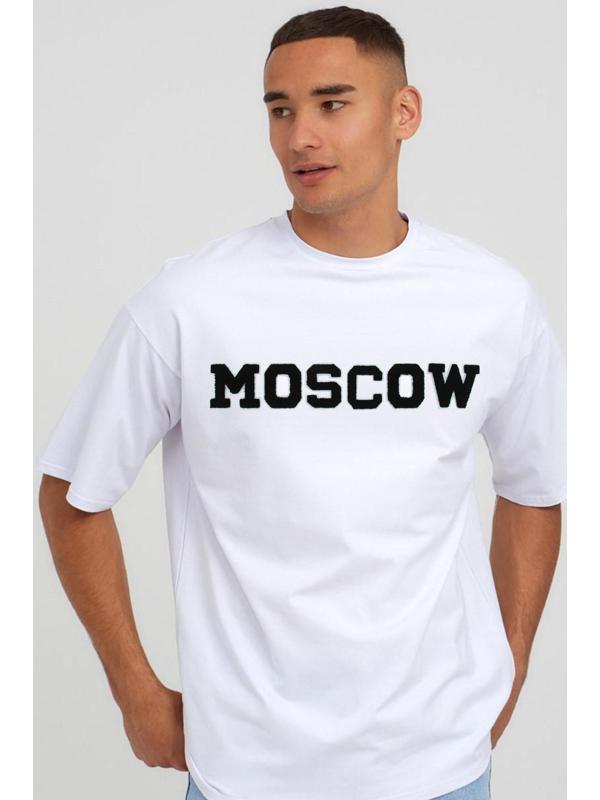 Термоаппликация «MOSCOW», 8 × 6 см - размер буквы, цвет белый