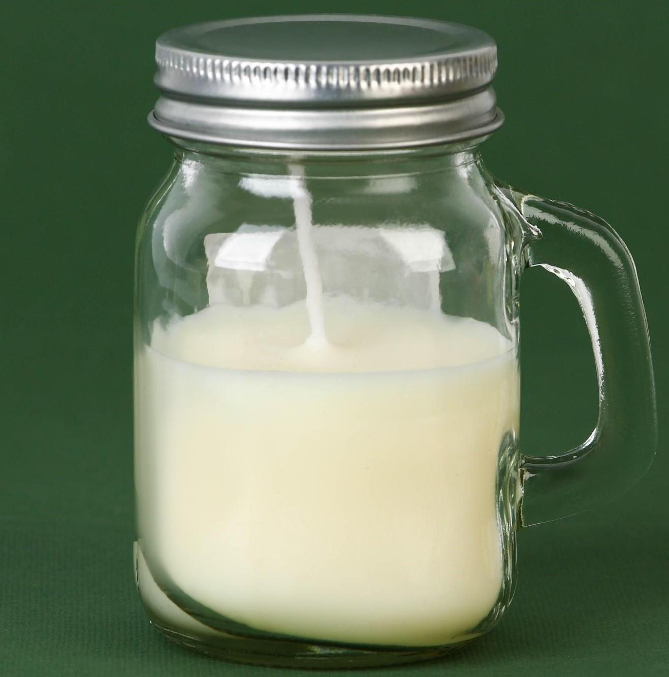 Новогодняя свеча в банке с ручкой «Пора волшебства», вишня, высота 8,5 см