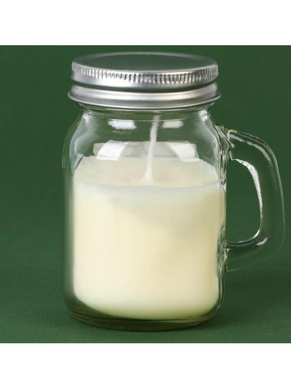 Новогодняя свеча в банке с ручкой «Мечтай», ваниль, высота 8,5 см