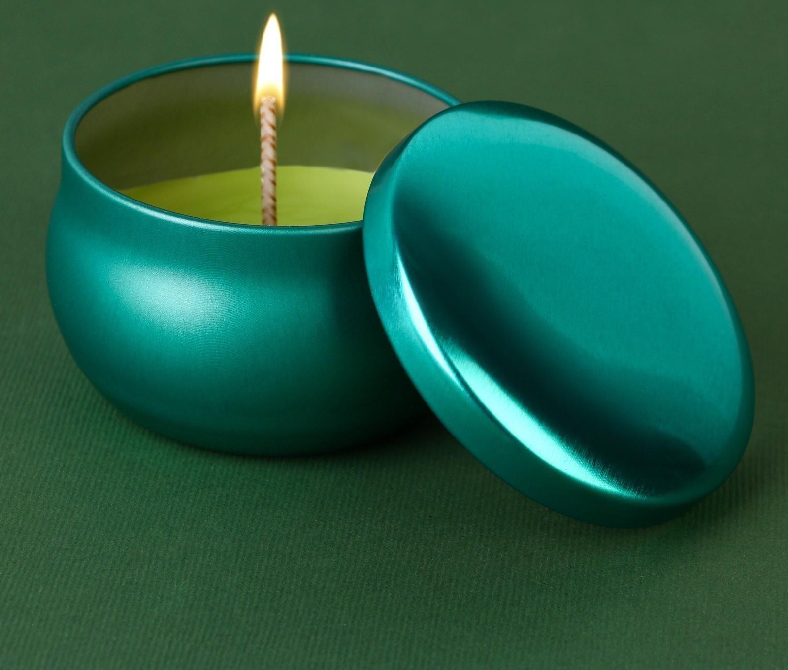 Новогодняя свеча в банке «Зима - время уюта», яблоко, высота 4 см