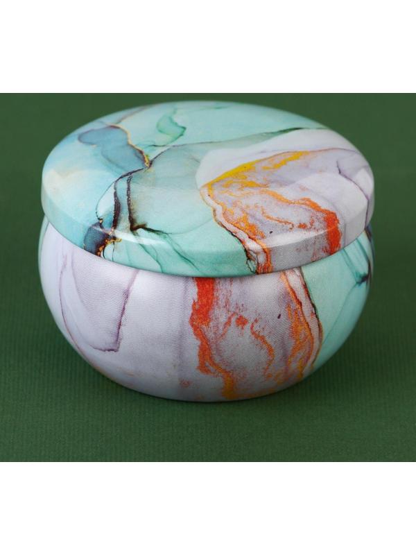 Новогодняя свеча в банке «Загадывай», еловые шишки, высота 5 см