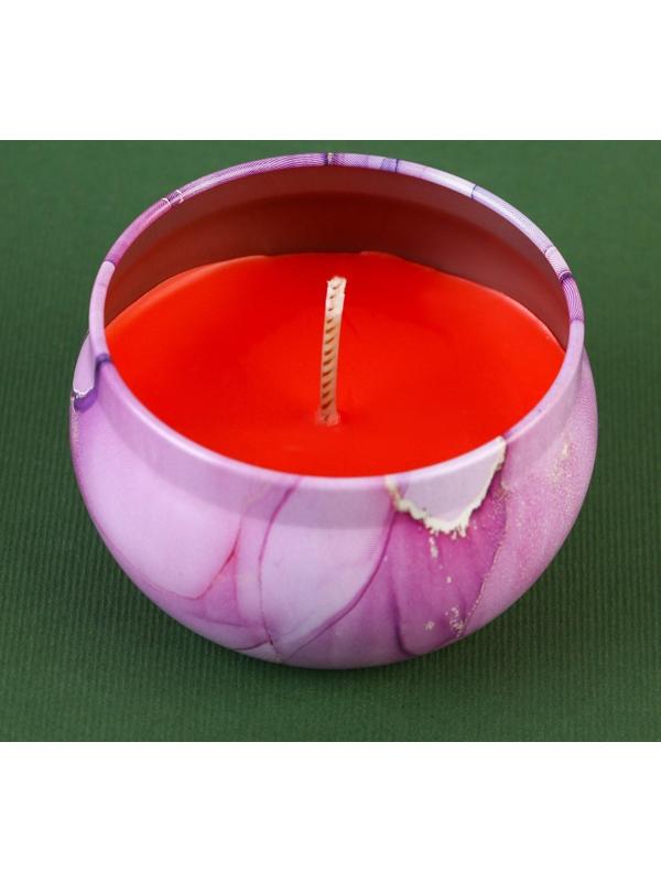 Новогодняя свеча в банке «Всё сбудется» , мандарин, высота 5 см