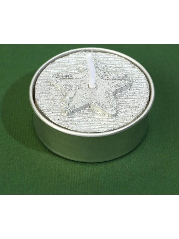 Свеча чайная «Праздничная», без аромата, d = 4 см