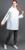 Укороченный женский дождевик «LOOK INSIDE», на кнопках, цвет белый, размер 42-48