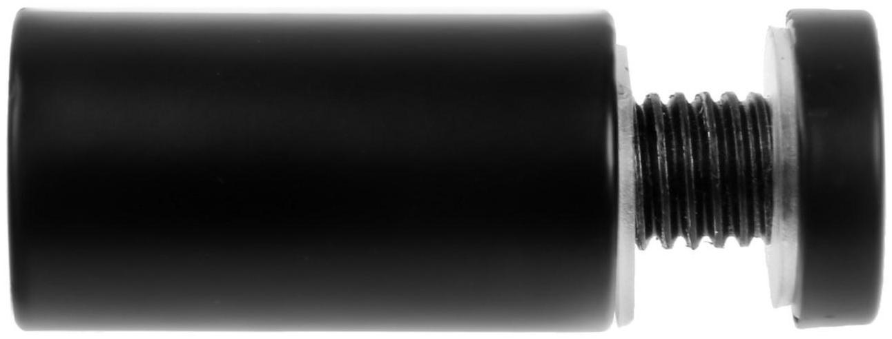 Дистанционный держатель для табличек, 19х40 мм, цвет черный, набор 6 шт.