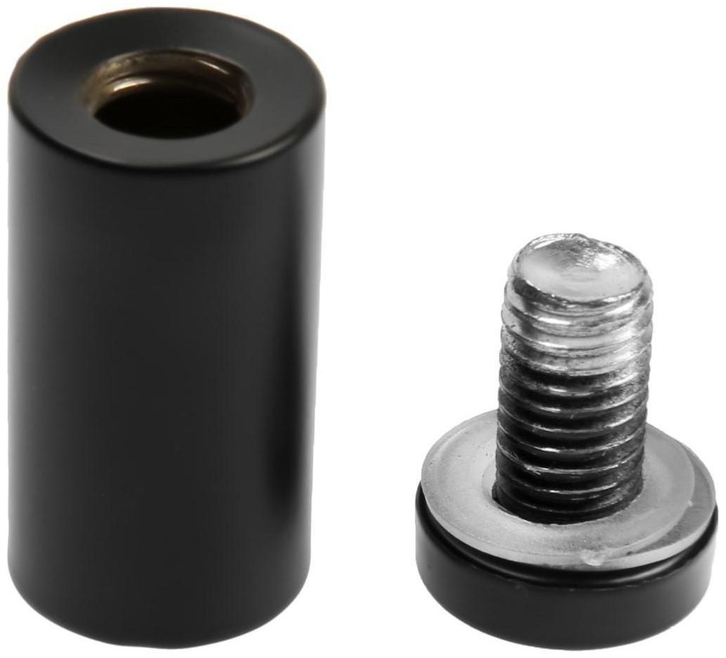 Дистанционный держатель для табличек, 19х40 мм, цвет черный, набор 6 шт.