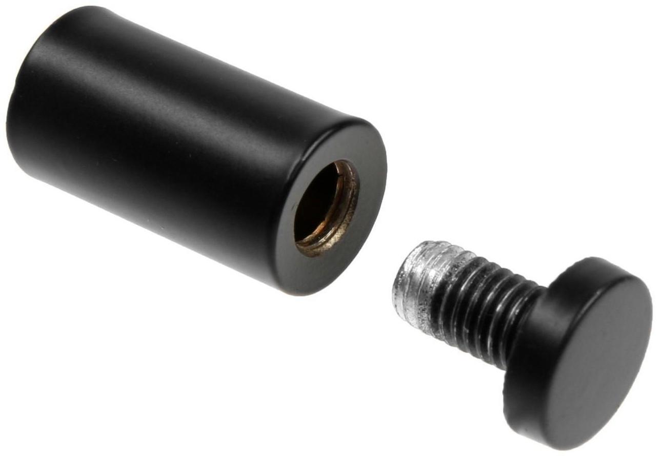 Дистанционный держатель для табличек, 19х40 мм, цвет черный, набор 6 шт.