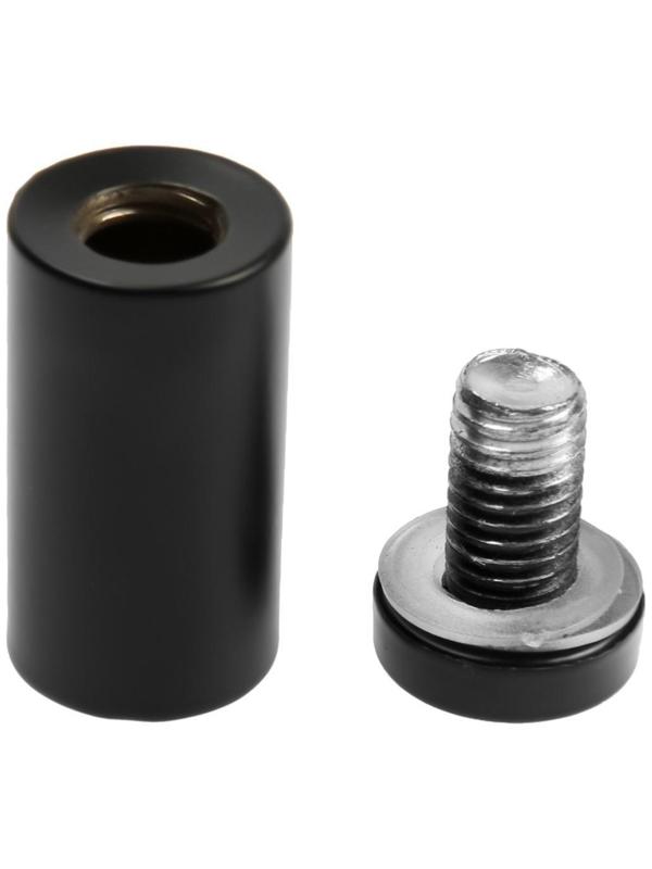 Дистанционный держатель для табличек, 19х40 мм, цвет черный, набор 6 шт.