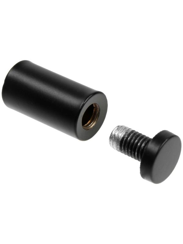 Дистанционный держатель для табличек, 19х40 мм, цвет черный, набор 6 шт.