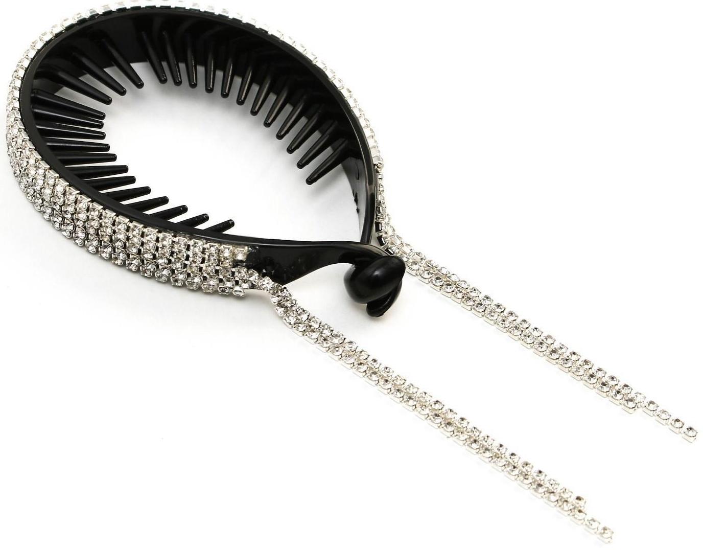 Зажим для волос со стразами «For you», 12.5 х 7 х 1.5 см