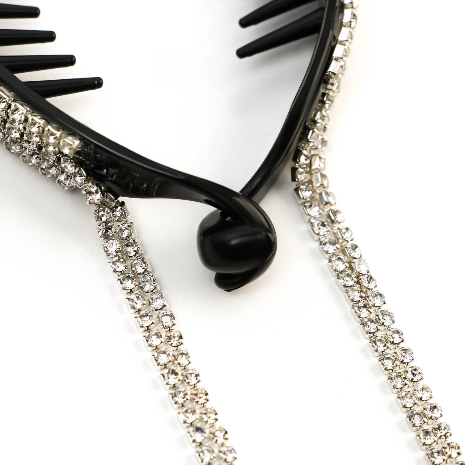 Зажим для волос со стразами «For you», 12.5 х 7 х 1.5 см