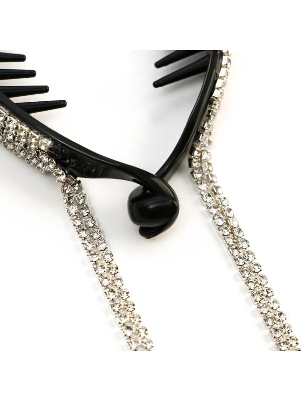 Зажим для волос со стразами «For you», 12.5 х 7 х 1.5 см