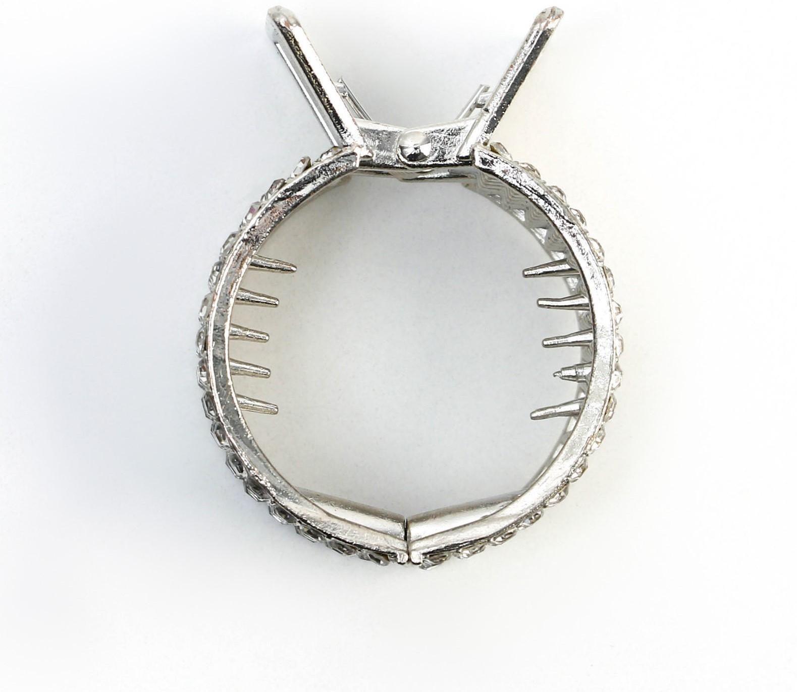 Зажим для волос со стразами «Нежность», 3,5 х 4,5 х 1.5 см