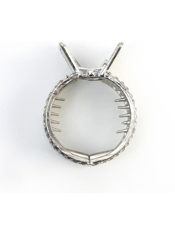 Зажим для волос со стразами «Нежность», 3,5 х 4,5 х 1.5 см