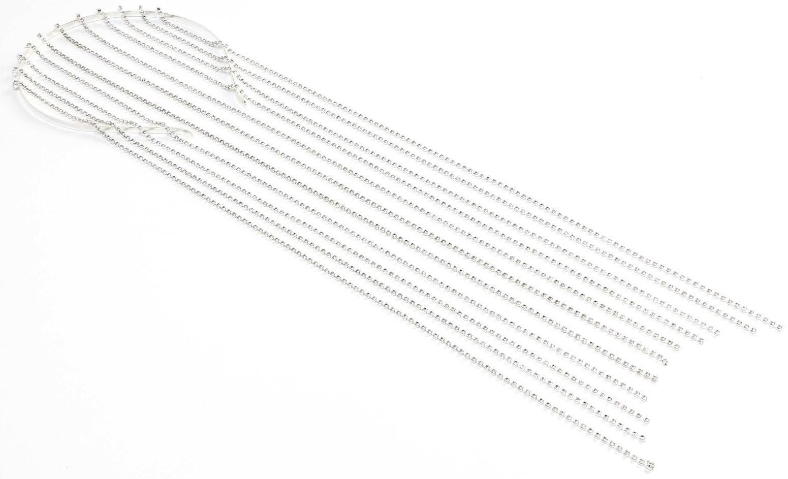 Ободок для волос со стразами «Блистай», длина цепочек 42 см