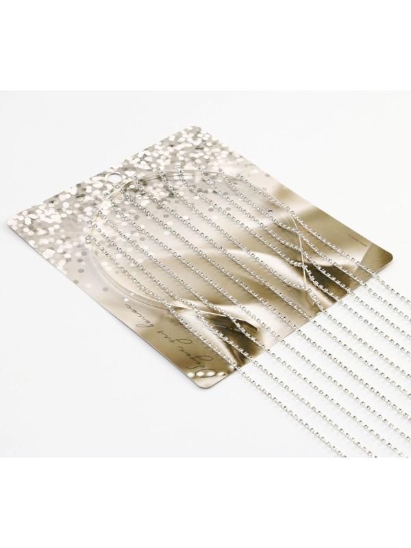 Ободок для волос со стразами «Блистай», длина цепочек 42 см