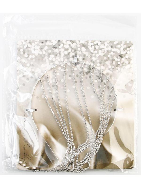 Ободок для волос со стразами «Блистай», длина цепочек 42 см