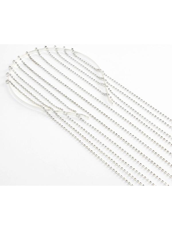 Ободок для волос со стразами «Блистай», длина цепочек 42 см