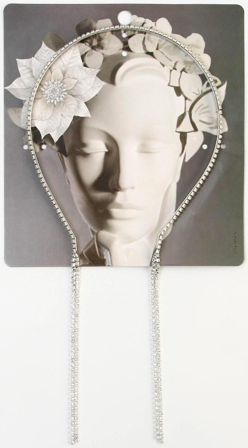 Ободок для волос со стразами «Ты прекрасна», длина цепочек 13,5 см.