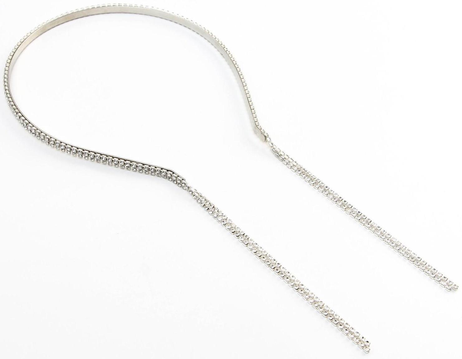 Ободок для волос со стразами «Ты прекрасна», длина цепочек 13,5 см.