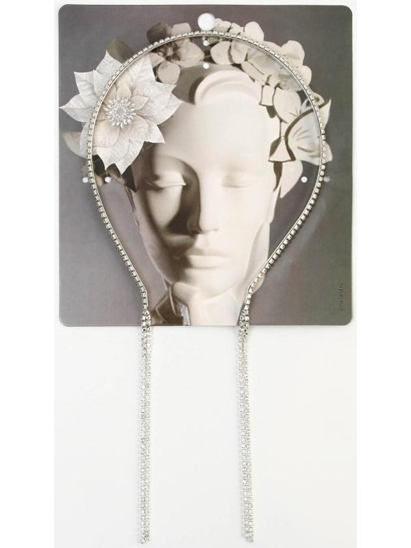 Ободок для волос со стразами «Ты прекрасна», длина цепочек 13,5 см.