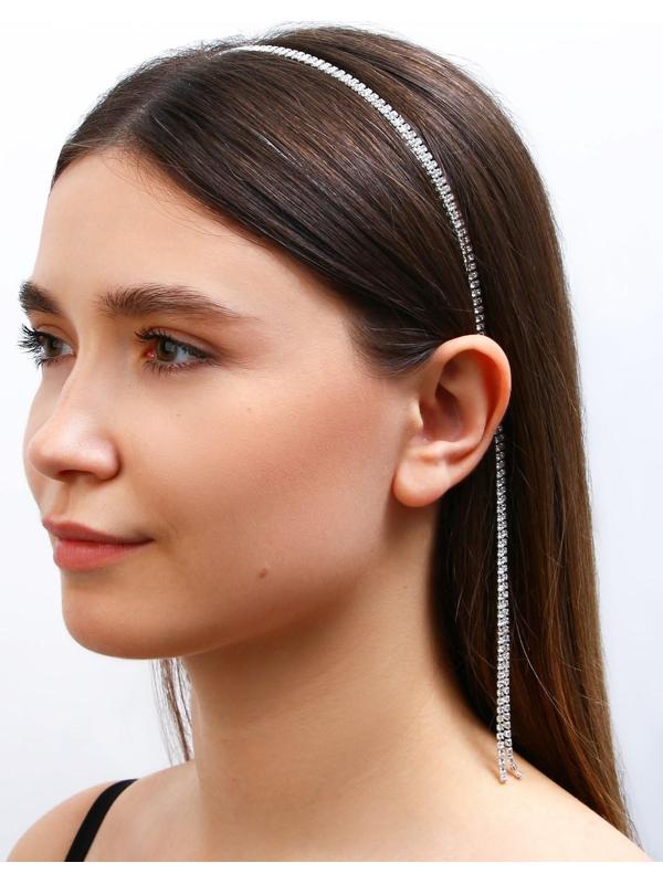 Ободок для волос со стразами «Ты прекрасна», длина цепочек 13,5 см.