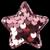 Аппликация с пайетками «Звезда», 3,7 × 3,7см, 10 шт, цвет розовый