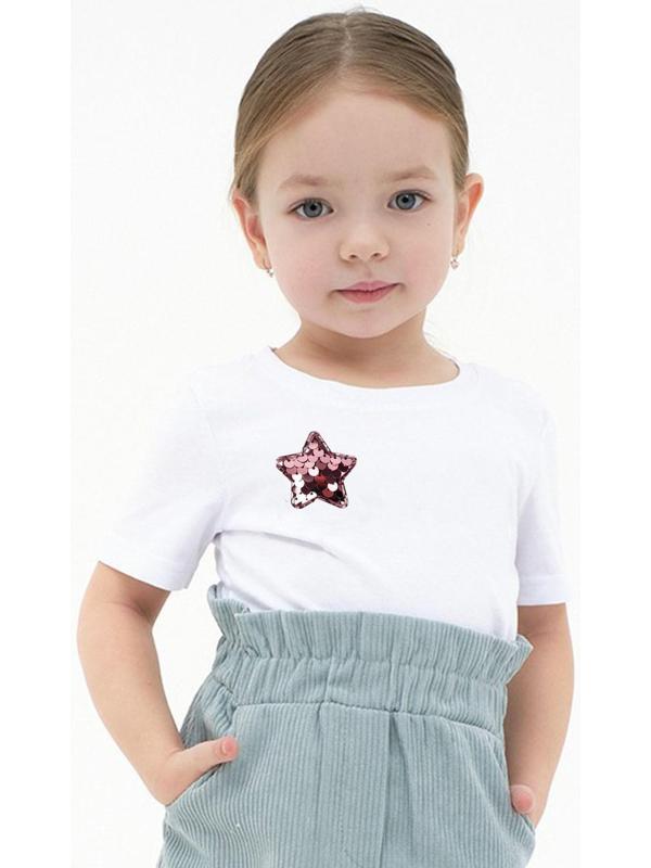 Аппликация с пайетками «Звезда», 3,7 × 3,7см, 10 шт, цвет розовый