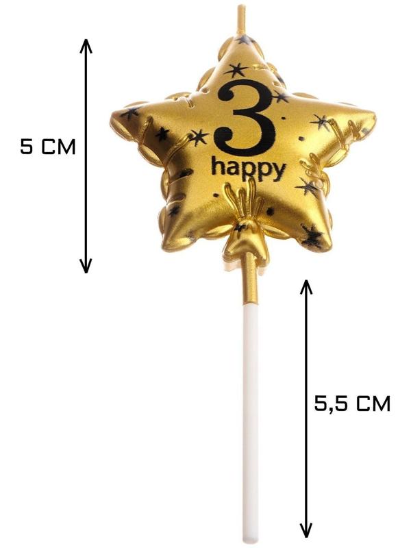 Свеча в торт на шпажке 