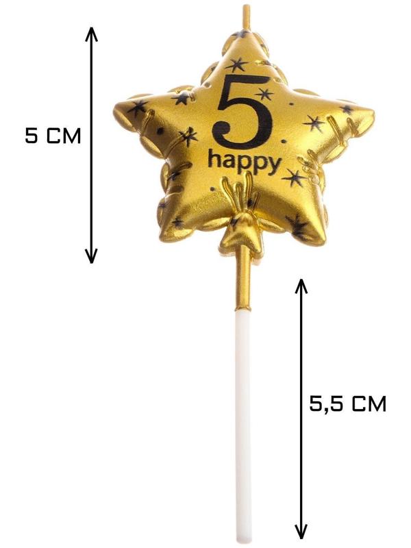 Свеча в торт на шпажке 