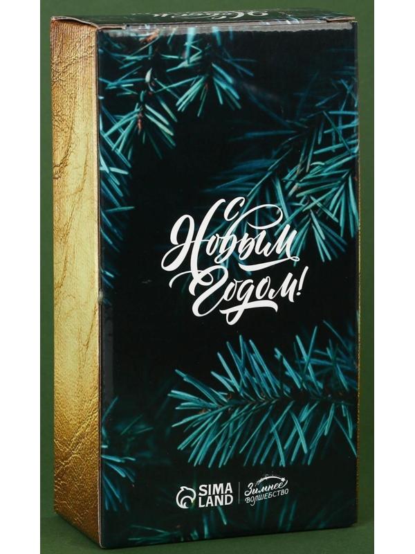 Новогодние свечи в стакане «Чудеса случаются», белый орех и ель, набор 2 шт., высота 6 см