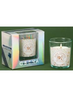 Новогодняя свеча в стакане «Magic express», ваниль, высота 6 см