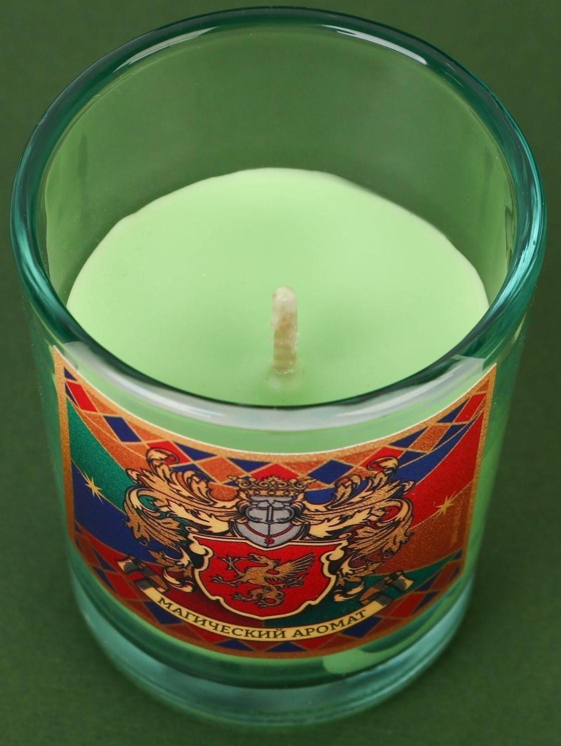 Новогодняя свеча в стакане «Магический аромат», сосна, высота 6 см