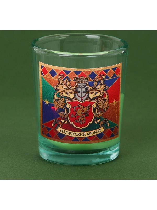 Новогодняя свеча в стакане «Магический аромат», сосна, высота 6 см