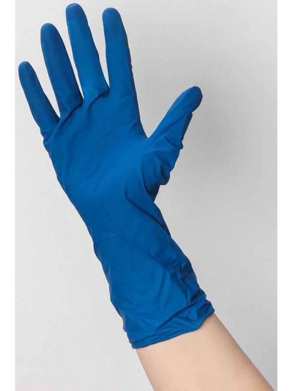 Перчатки латексные «High Risk», смотровые, нестерильные, размер M, 50 шт/уп (25 пар), цвет синий