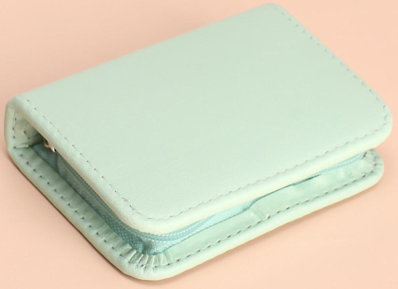 Набор маникюрный, 10 предметов, в футляре, цвет бирюзовый