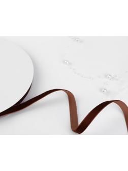 Лента бархатная, 10 мм, 18 ± 1 м, цвет коричневый №119