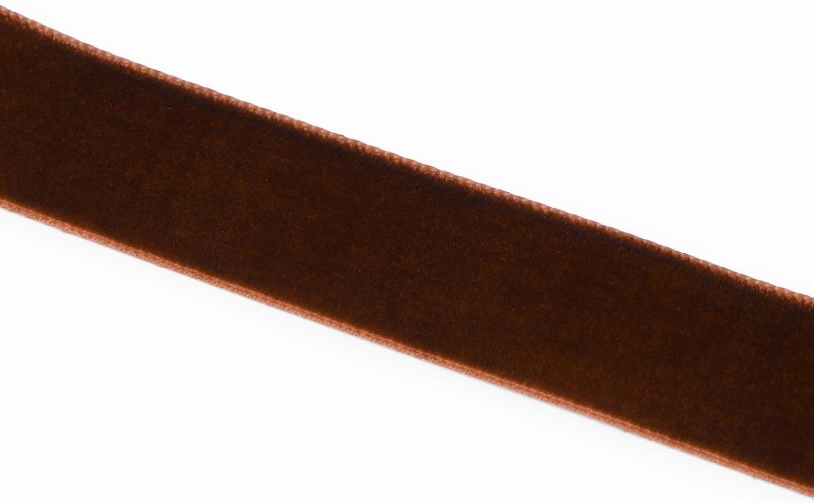 Лента бархатная, 20 мм, 18 ± 1 м, цвет коричневый №119