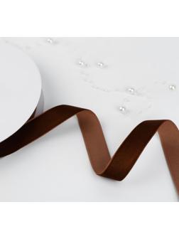 Лента бархатная, 20 мм, 18 ± 1 м, цвет коричневый №119