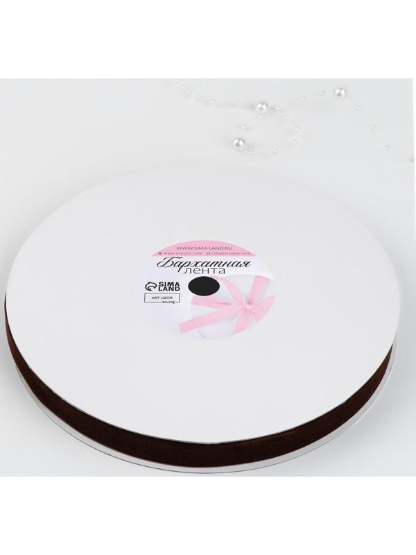 Лента бархатная, 20 мм, 18 ± 1 м, цвет коричневый №119