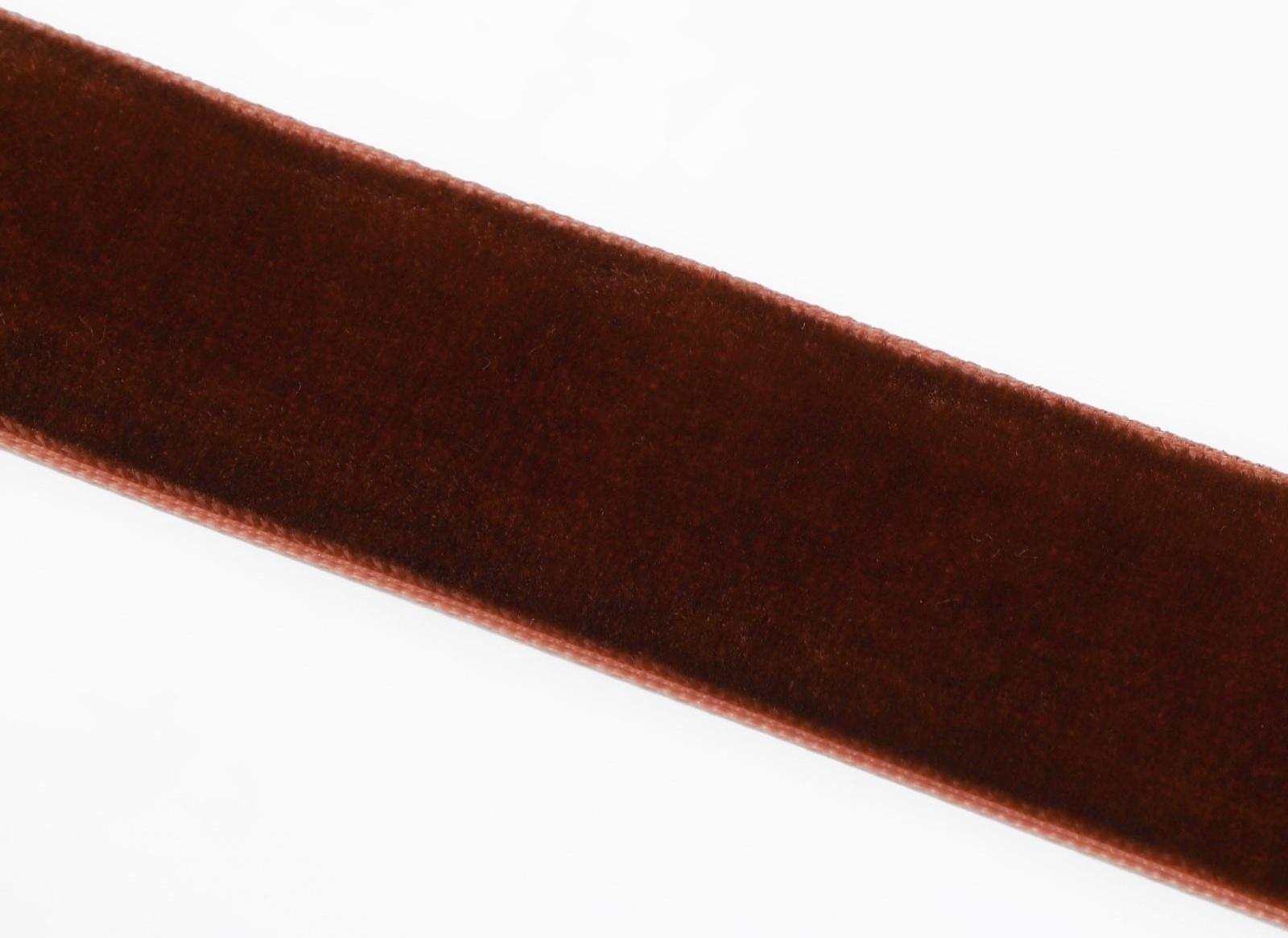 Лента бархатная, 25 мм, 18 ± 1 м, цвет коричневый №119