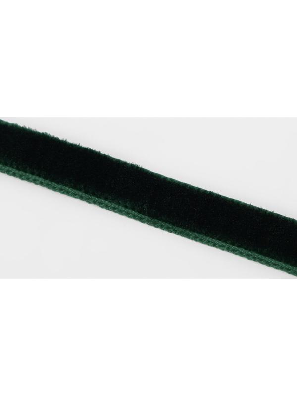 Лента бархатная, 6 мм, 18 ± 1 м, цвет зелёный №165