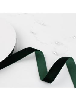 Лента бархатная, 20 мм, 18 ± 1 м, цвет зелёный №165