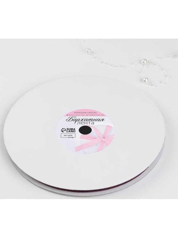 Лента бархатная, 6 мм, 18 ± 1 м, цвет ежевичный №199