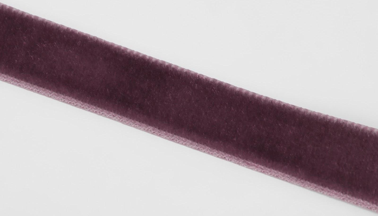 Лента бархатная, 10 мм, 18 ± 1 м, цвет ежевичный №199