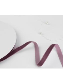 Лента бархатная, 10 мм, 18 ± 1 м, цвет ежевичный №199