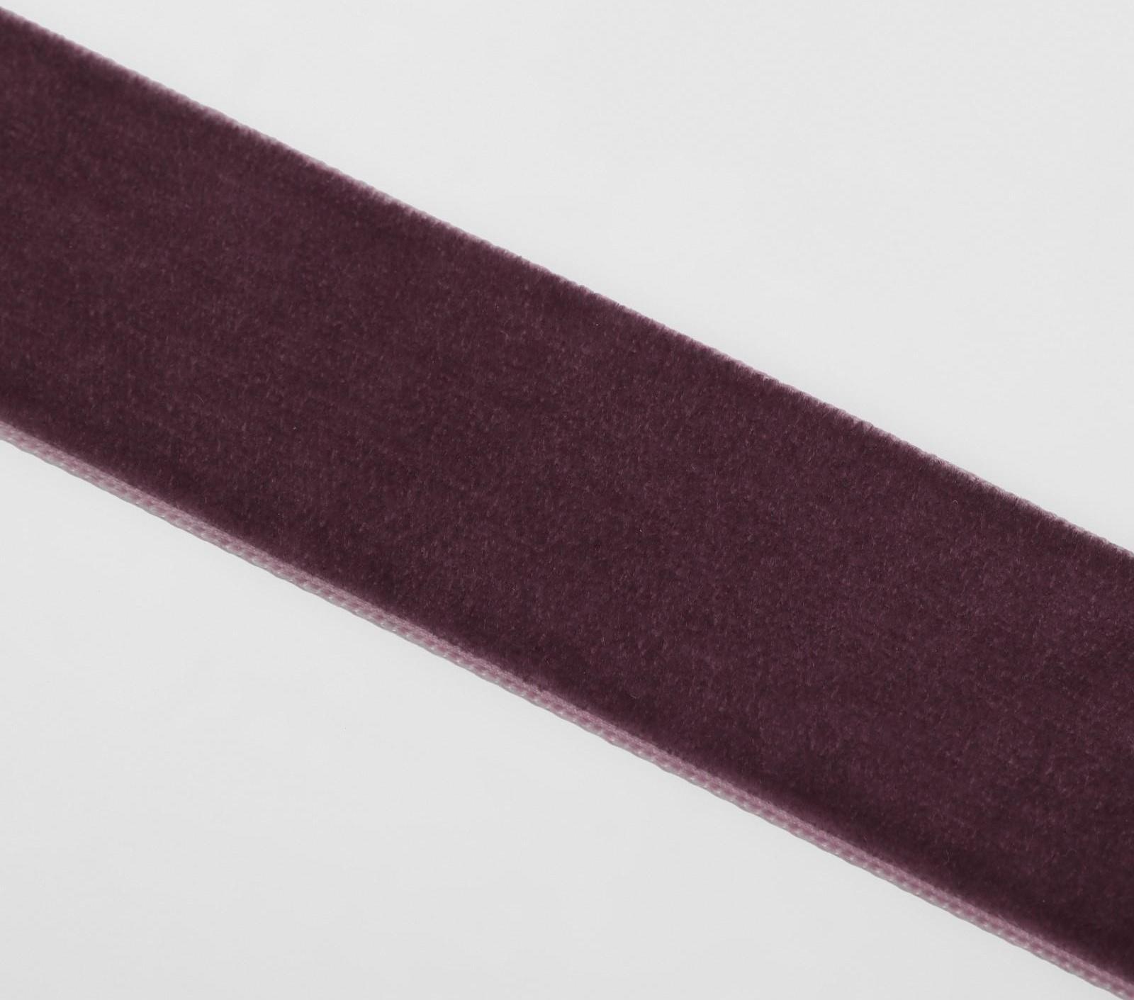 Лента бархатная, 25 мм, 18 ± 1 м, цвет ежевичный №199