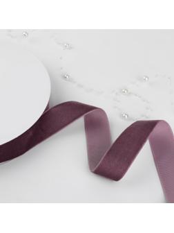 Лента бархатная, 25 мм, 18 ± 1 м, цвет ежевичный №199