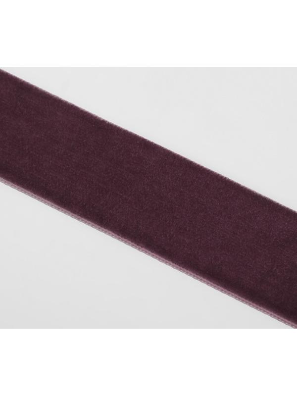 Лента бархатная, 25 мм, 18 ± 1 м, цвет ежевичный №199